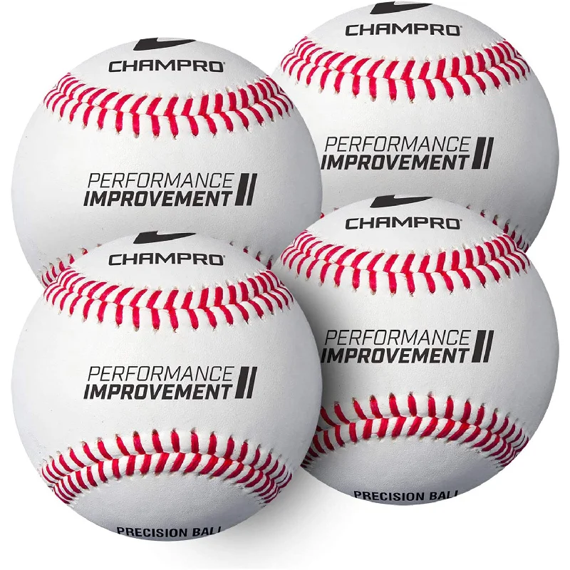 Baseball for Catching Drills and Repetition Practice-Champro 7.5" Leather Training Baseballs - 4 Pack