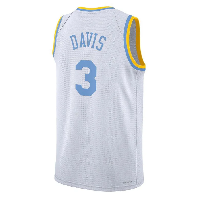 Basketball Jersey with Team Logo for Fans-LA.Lakers #3 Anthony Davis 2022-23 Swingman Jersey White Classic Edition Stitched American Basketball Jersey