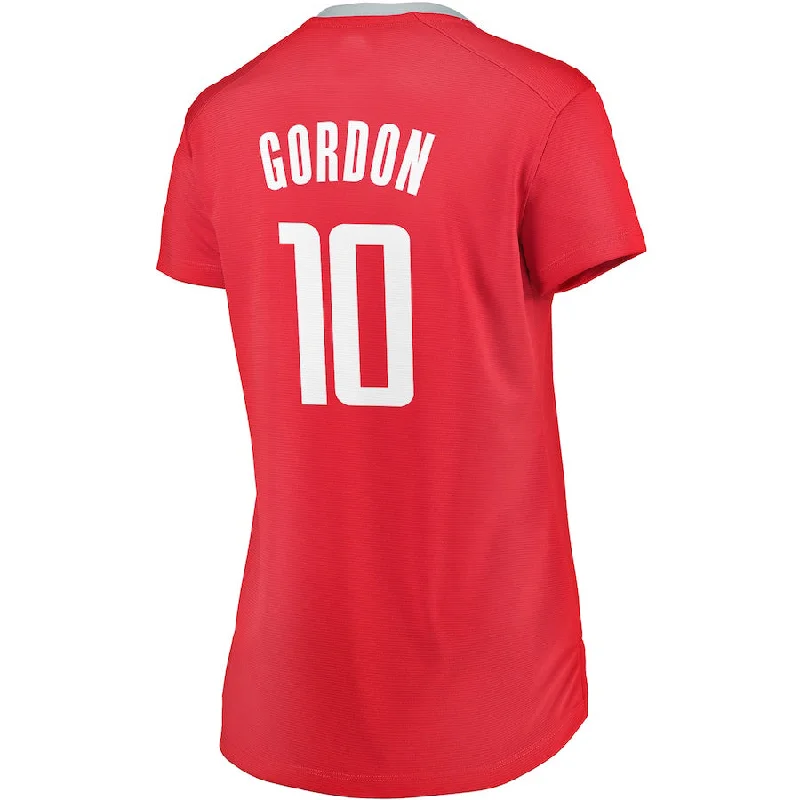 Lightweight Basketball Jersey for Travel and Game Days-H.Rockets #10 Eric Gordon Fanatics Branded Fast Break Player Replica Jersey Icon Edition Red Stitched American Basketball Jersey