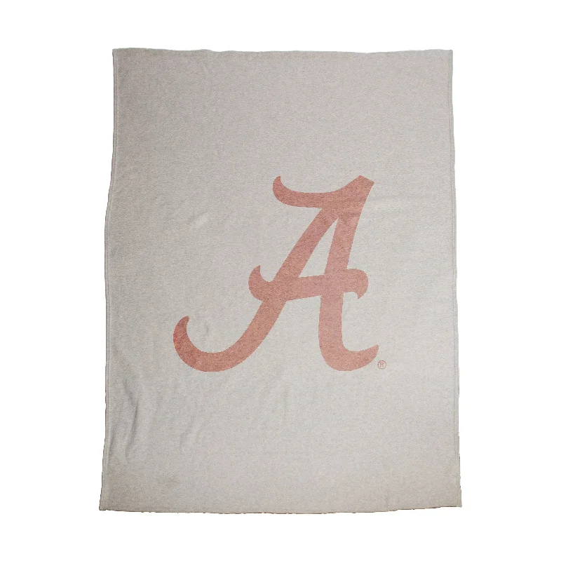 Team Home Textiles with Matching Pillows and Bedding for Complete Look-Alabama Oversized Logo Sublimated Sweatshirt Blanket