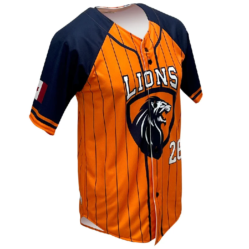 Custom Printed Baseball Jersey for Special Teams-SBL 1032F - Full-Button Baseball Jersey