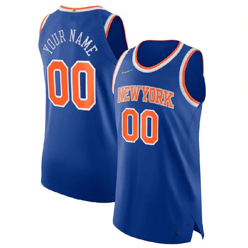 Custom Basketball Jersey with Your Own Graphics-Custom NY.Knicks 2021-22 Diamond Swingman Authentic  Jersey Icon Edition Stitched Basketball Jersey