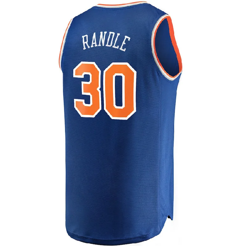 Basketball Jersey for Casual Weekend Wear-NY.Knicks #30 Julius Randle Fanatics Branded  2020-21 Fast Break Replica Jersey Icon Edition  Blue Stitched American Basketball Jersey