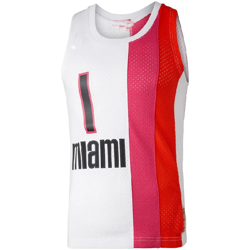 Trendy Basketball Jersey for Fashion Enthusiasts-M.Heat #1 Chris Bosh Mitchell & Ness Women's Hardwood Classics 2011 Swingman Jersey White Stitched American Basketball Jersey