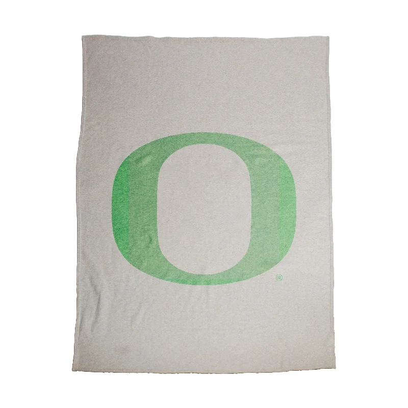 Team Home Textiles with Printed Patterns for Stylish Decor-Oregon Oversized Logo Sublimated Sweatshirt Blanket