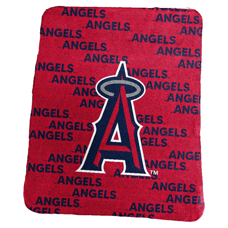 Personalized Team Home Textiles for College Dorm Rooms-LA Angels Classic Fleece Throw