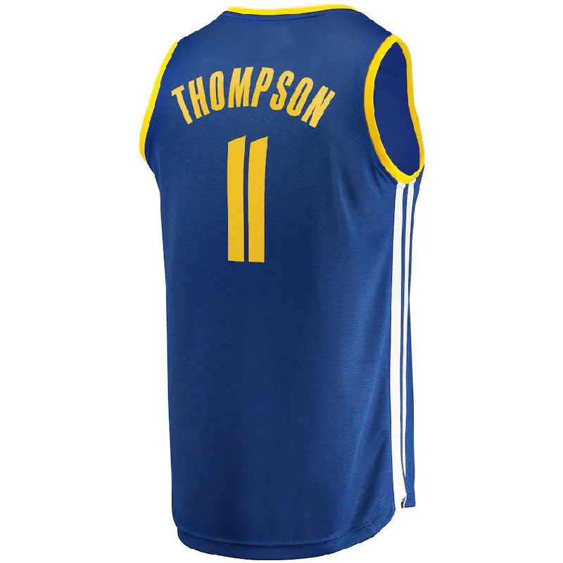 Custom Basketball Jersey for College Teams-G.State Warriors #11 Klay Thompson Fanatics Branded 2022 Finals Champions Fast Break Replica Player Jersey Royal Icon Edition Stitched American Basketball Jersey