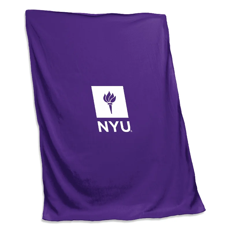 Soft and Cozy Team Home Textiles for Relaxing After Games-NYU Screened Sweatshirt Blanket