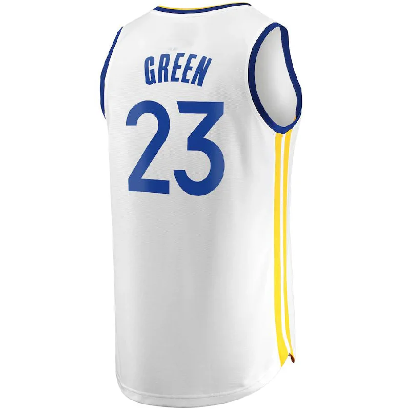 Basketball Jersey with Bold Colors for Team Spirit-G.State Warriors #23 Draymond Green Fanatics Branded Fast Break Replica Player Jersey White Association Edition Stitched American Basketball Jersey