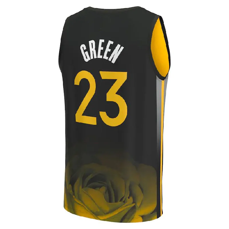 Basketball Jersey with Bold Graphics for Style-G.State Warriors #23 Draymond Green Fanatics Branded 2022-23 Fastbreak Jersey City Edition Black Stitched American Basketball Jersey