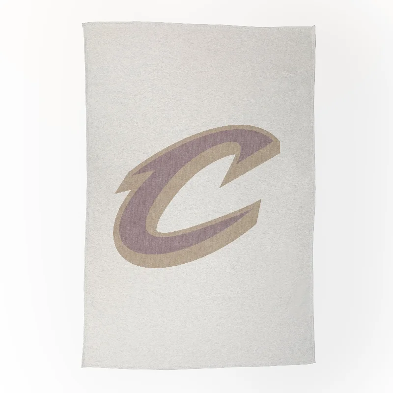 Custom Team Home Textiles for Special Team Events and Celebrations-Cleveland Cavaliers Oversized Logo Sublimated Sweatshirt Blanket