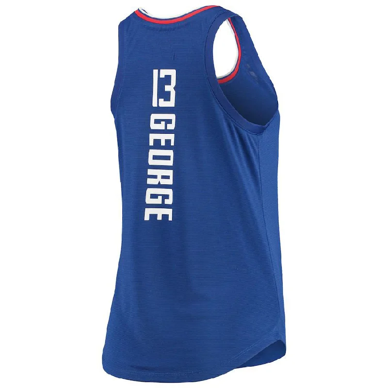 Lightweight Basketball Jersey for Fast Movement-LA.Clippers #13 Paul George Fanatics Branded Women's Fast Break Player Movement Jersey Tank Top Royal Stitched American Basketball Jersey