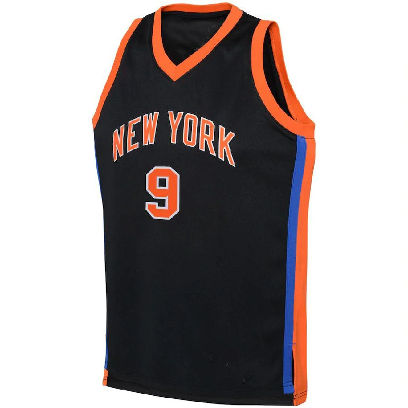 Official NBA Basketball Jersey for Fans-NY.Knicks #9 RJ Barrett   2022-23 Swingman Jersey City Edition Black Stitched American Basketball Jersey