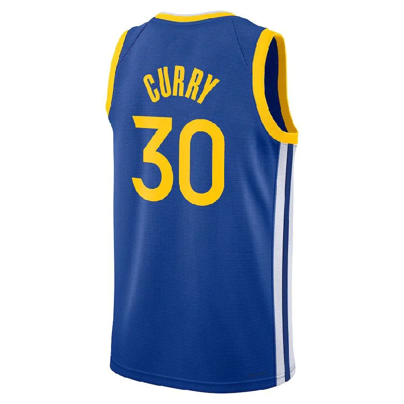 Basketball Jersey with Reflective Detailing for Visibility-G.State Warriors #30 Stephen Curry Unisex 2022-23 Swingman Jersey Icon Edition Royal Stitched American Basketball Jersey