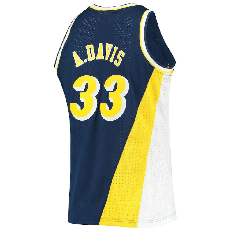 Personalized Basketball Jersey for Sports Teams-IN.Pacers #33 Antonio Davis Mitchell & Ness 1996-97 Hardwood Classics Swingman Jersey Navy Stitched American Basketball Jersey