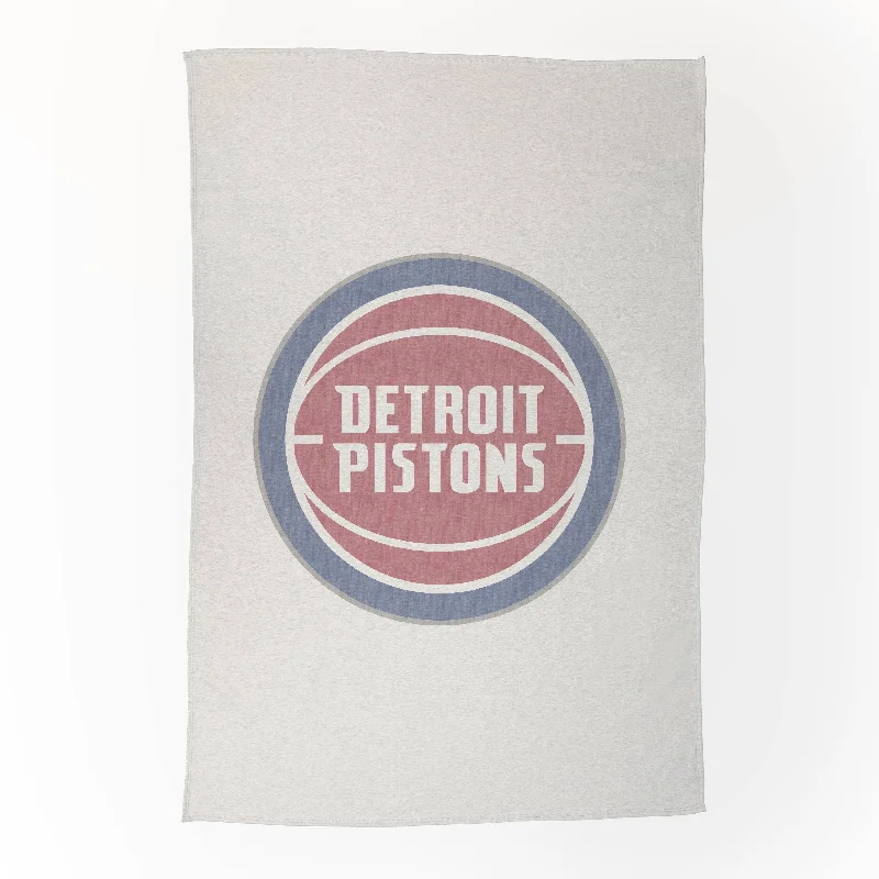 Luxury Team Home Textiles for Dedicated Supporters-Detroit Pistons Oversized Logo Sublimated Sweatshirt Blanket