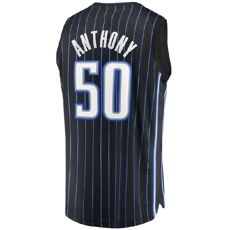 Custom Basketball Jersey for College Teams-O.Magic #50 Cole Anthony Fanatics Branded  2020  Draft First Round Pick Fast Break Replica Jersey Icon Edition Black Stitched American Basketball Jersey