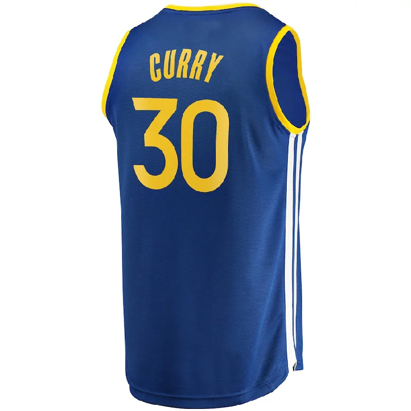 Retro Basketball Jersey for Classic Fans-G.State Warriors #30 Stephen Curry Fanatics Branded Fast Break Replica Player Team Jersey Icon Edition Royal Stitched American Basketball Jersey