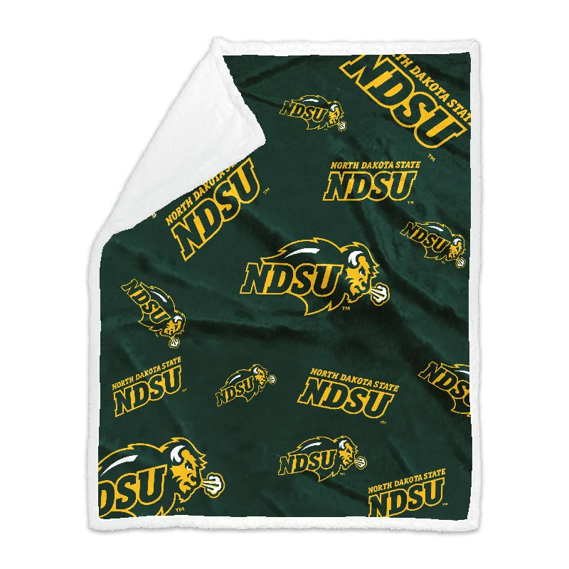 Custom-Printed Team Home Textiles for Game-Day Decorations-North Dakota State 50x60 Plush Sherpa Throw