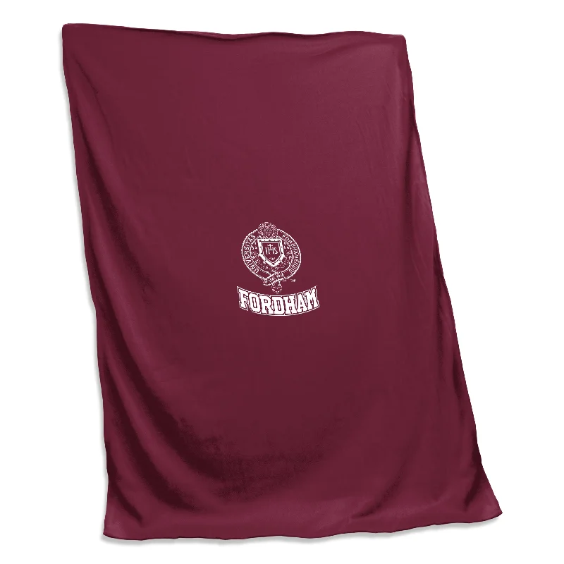 Baseball Team Home Textiles with Soft Comforters and Bedding-Fordham Seal Logo Screened Sweatshirt Blanket