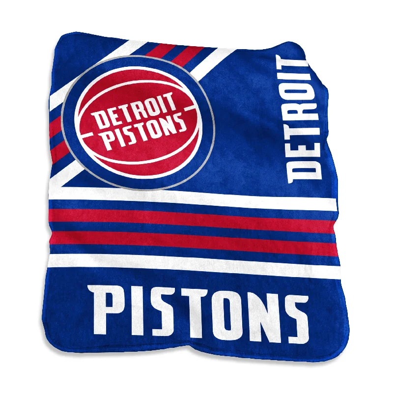 Ultra-Comfortable Team Home Textiles for Family Couches and Lounging-Detroit Pistons Raschel Throw