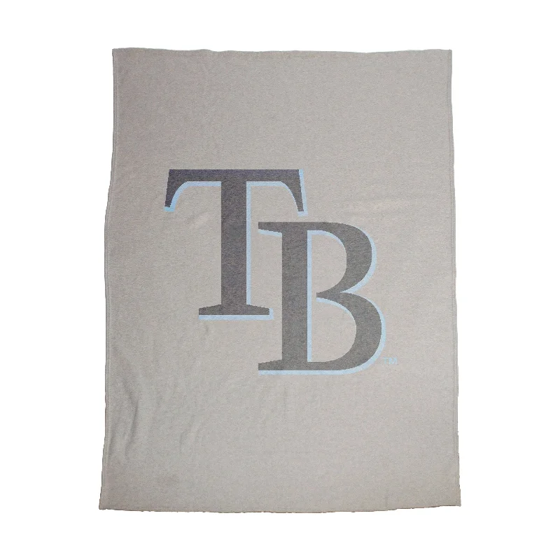 Team Home Textiles with Bold Team Colors for Fan-Centered Homes-Tampa Bay Rays Oversized Logo Sublimated Sweatshirt Blanket