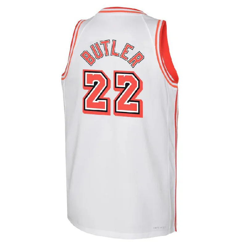 Breathable Mesh Basketball Jersey for Better Airflow-M.Heat #22 Jimmy Butler 2022-23 Swingman Jersey White Classic Edition Stitched American Basketball Jersey