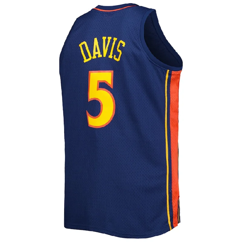 Lightweight Basketball Jersey for Full Movement-G.State Warriors #5 Baron Davis Mitchell & Ness Big & Tall Hardwood Classics 2006-07 Swingman Jersey  Navy Stitched American Basketball Jersey