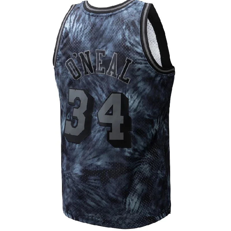 Basketball Jersey with Bold Colors for Team Spirit-LA.Lakers #34 Shaquille O'Neal Mitchell & Ness Unisex Hardwood Classics 1996-97 Tie-Dye Swingman Jersey Black Stitched American Basketball Jersey