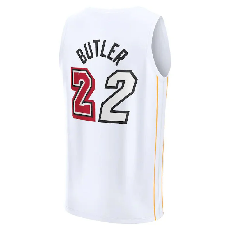 Stylish Basketball Jersey for Fans and Players-M.Heat #22 Jimmy Butler Fanatics Branded 2022-23 Fastbreak Jersey City Edition White Stitched American Basketball Jersey