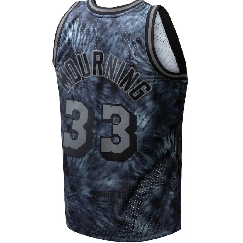 Customizable Basketball Jersey for Coaches and Players-M.Heat #33 Alonzo Mourning Mitchell & Ness Unisex Hardwood Classics 1996-97 Tie-Dye Swingman Jersey Black Stitched American Basketball Jersey