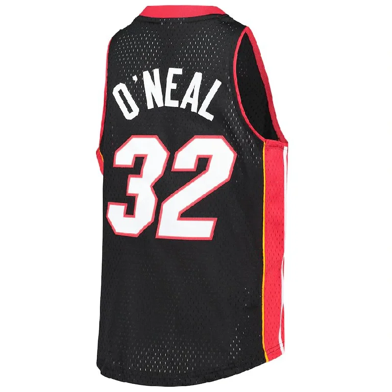 Stylish Basketball Jersey with Color Block Design-M.Heat #32 Shaquille O'Neal Mitchell & Ness Big & Tall 2005-06 Hardwood Classics Swingman Jersey Black Stitched American Basketball Jersey