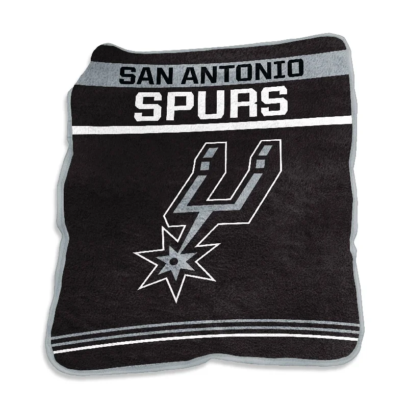 Team Home Textiles with Large Team Logos for Bold Statements-San Antonio Spurs Gameday Raschel Throw