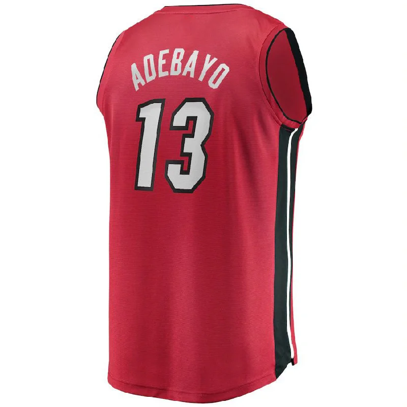 Street Style Basketball Jersey for Trendy Looks-M.Heat #13 Bam Adebayo  Fanatics Branded  Fast Break Replica Player Jersey - Statement Edition Red Stitched American Basketball Jersey