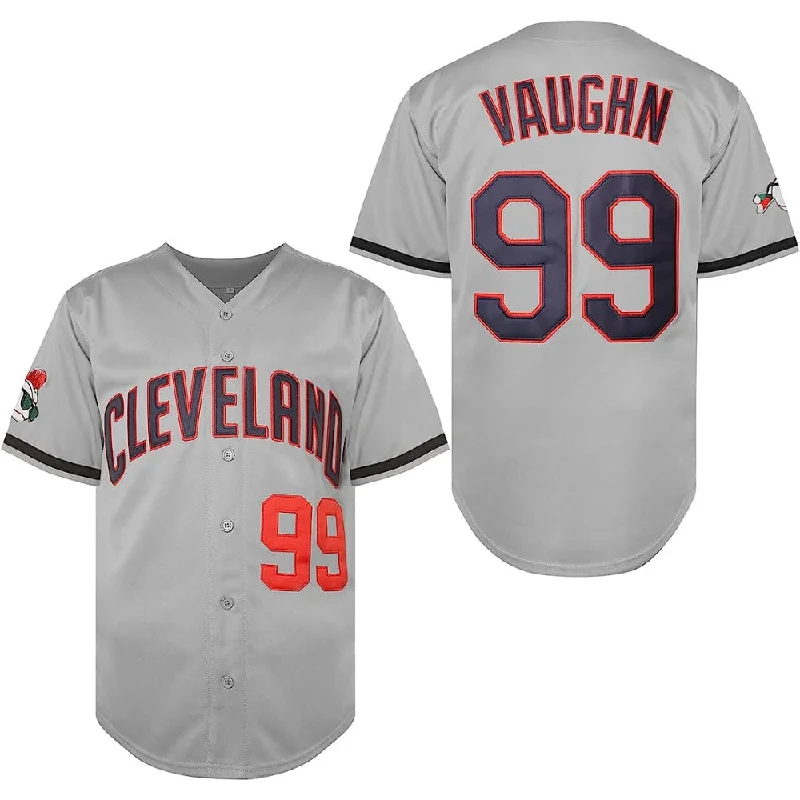 Unique Baseball Jersey for Personal Style-Ricky Wild Thing Vaughn #99 Major League Baseball Jersey Gray