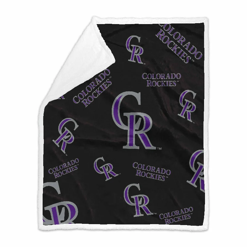 High-Quality Bedding and Pillows with Team Branding-Colorado Rockies 50x60 Plush Sherpa Throw