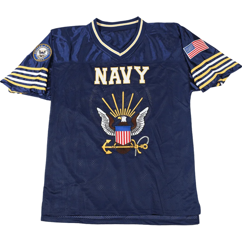 Stylish Pinstripe Baseball Jersey for Vintage Look-United States Navy Baseball Jersey