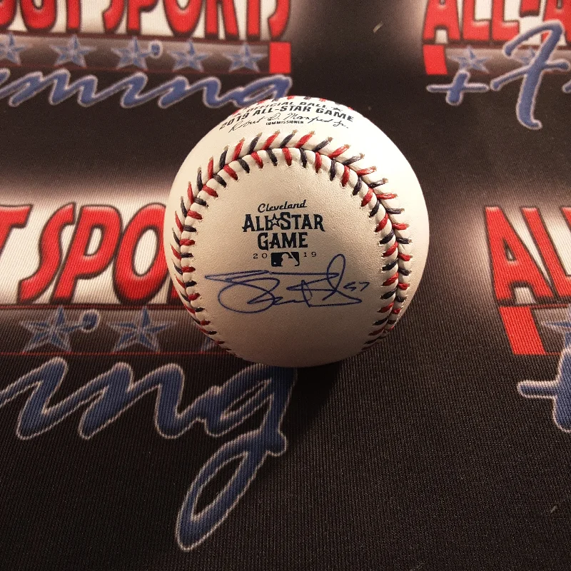 Baseball with Soft Core for T-ball Play-Shane Bieber All Star Authentic Signed Baseball Autographed Beckett-