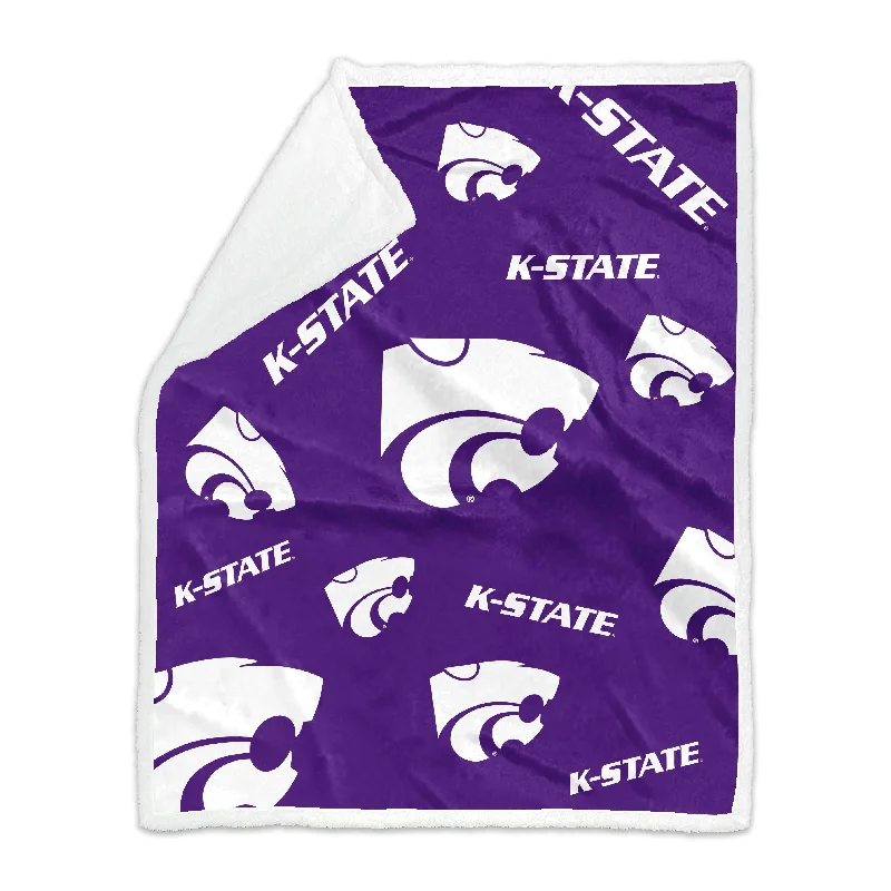 Team Home Textiles with Eco-Friendly Fabrics for Conscious Fans-Kansas State 50x60 Plush Sherpa Throw