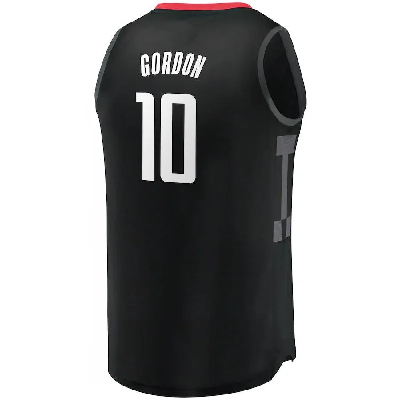 Basketball Jersey with Team Number for Customization-H.Rockets #10 Eric Gordon Fanatics Branded Fast Break Replica Jersey Statement Edition Black Stitched American Basketball Jersey