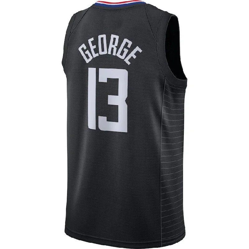 Comfortable Basketball Jersey for Practice Sessions-LA.Clippers #13 Paul George  Jordan Brand 2020-21 Swingman Jersey Statement Edition Black Stitched American Basketball Jersey