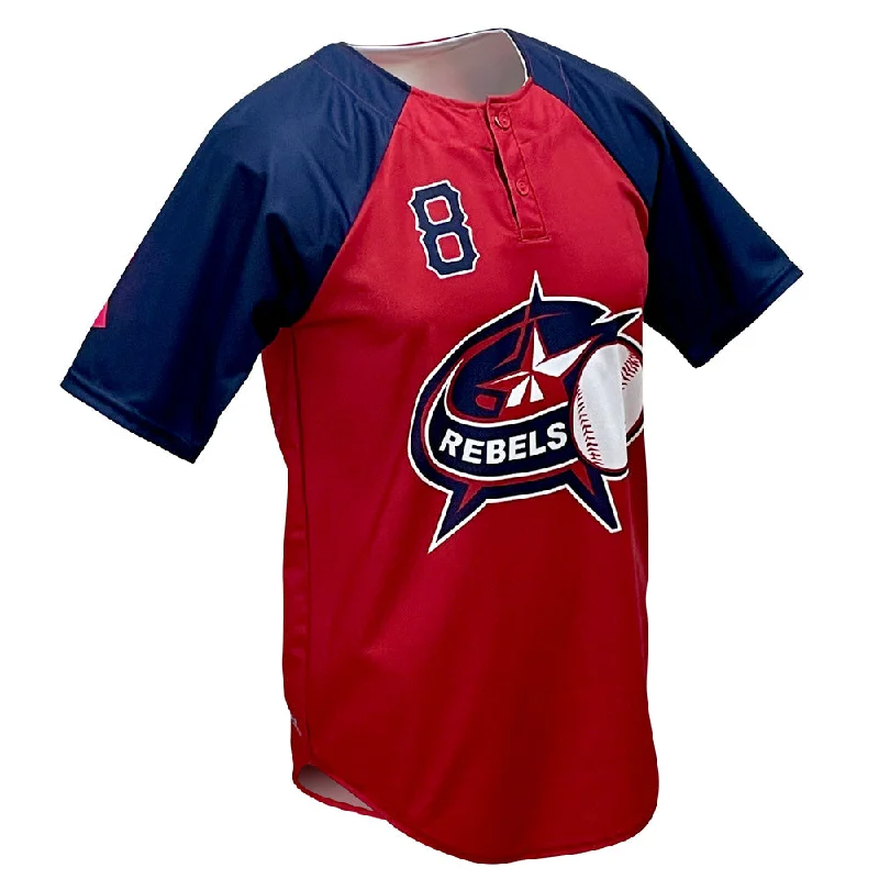 Soft Cotton Blend Baseball Jersey for Comfort-SBL 1029 - 2-Button Baseball Jersey