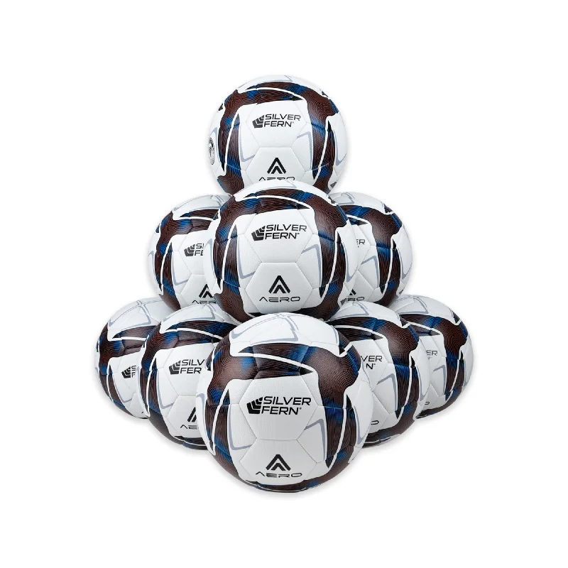 Football for Strong Hitting and Tough Play-10 Ball Pack Aero Soccer Balls Size 4