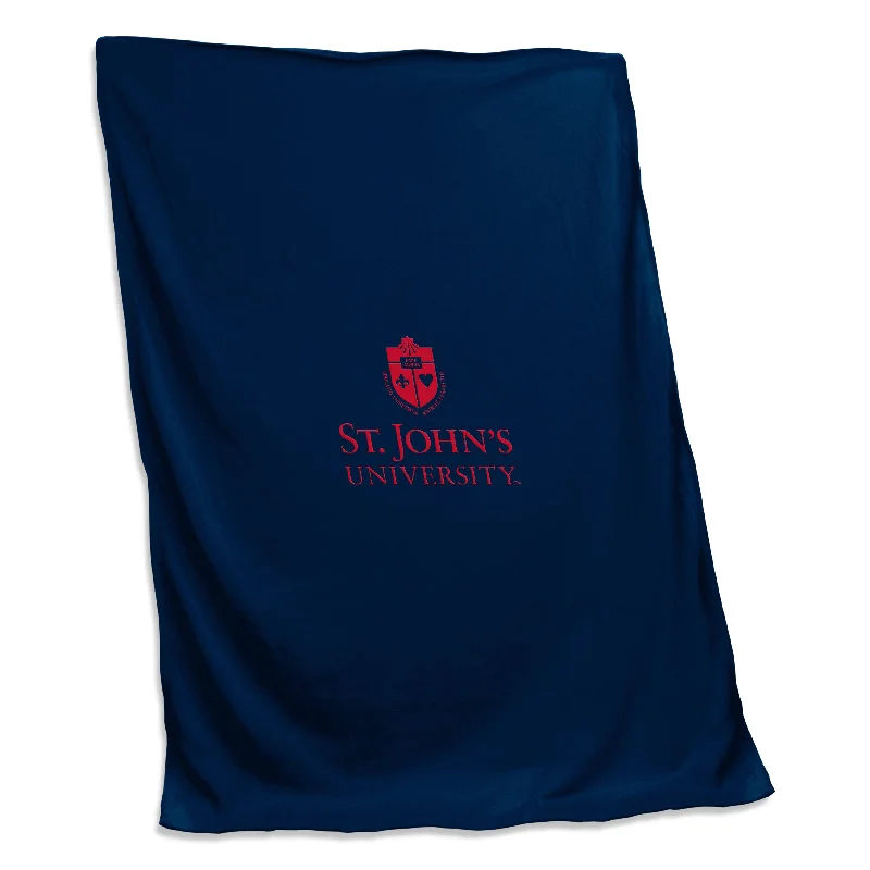 Team Home Textiles Featuring Unique Fan Quotes and Slogans-St. John's Navy Screened Sweatshirt Blanket