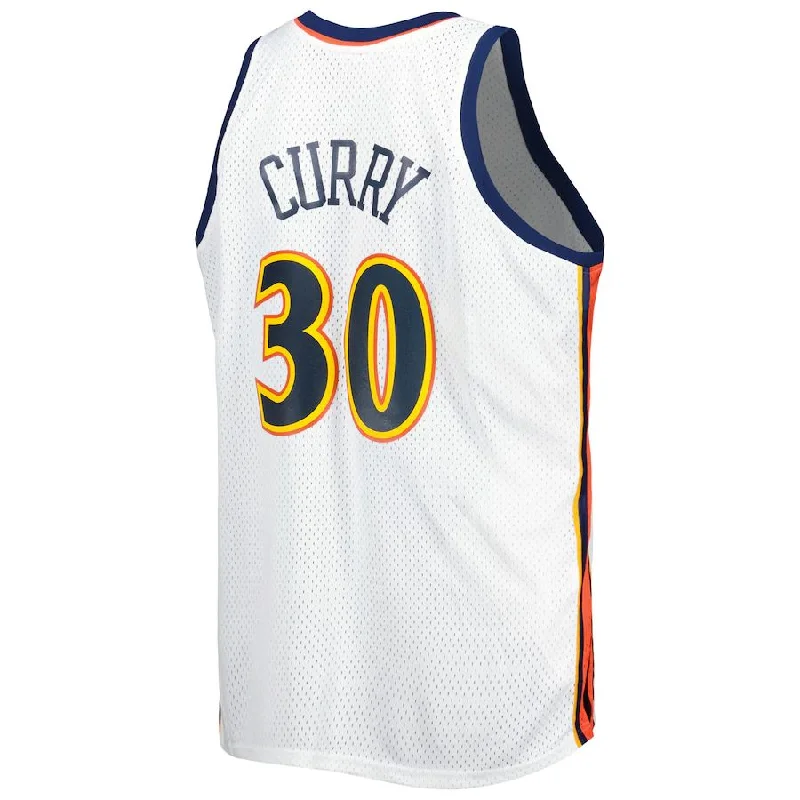 Retro Basketball Jersey with Throwback Designs-G.State Warriors #30 Stephen Curry Mitchell & Ness Big & Tall Hardwood Classics 2008-09 Swingman Jersey White Association Edition Stitched American Basketball Jersey