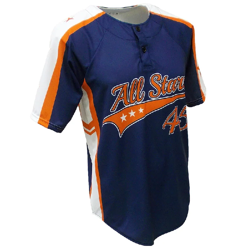 Comfortable Baseball Jersey for Practice Sessions-SBL 1011 - 2-Button Baseball Jersey