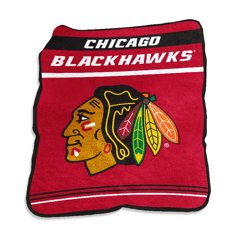 Personalized Team Home Textiles for Birthdays and Special Occasions-Chicago Blackhawks Gameday Raschel Throw