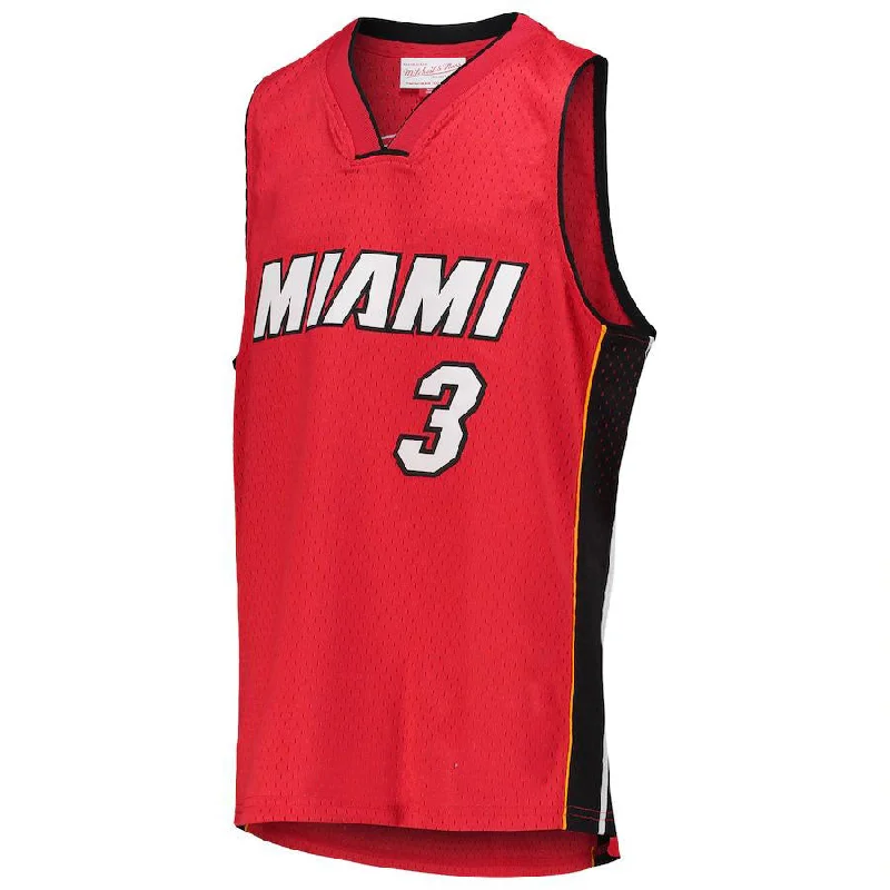 Premium Basketball Jersey for Professional Teams-M.Heat #3 Dwyane Wade Mitchell & Ness 2005-06 Hardwood Classics Swingman Jersey Red Stitched American Basketball Jersey