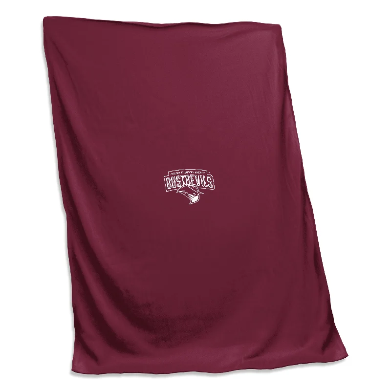 Team Home Textiles with Bold Team Colors for Home Decor-Texas A&M International Screened Sweatshirt Blanket