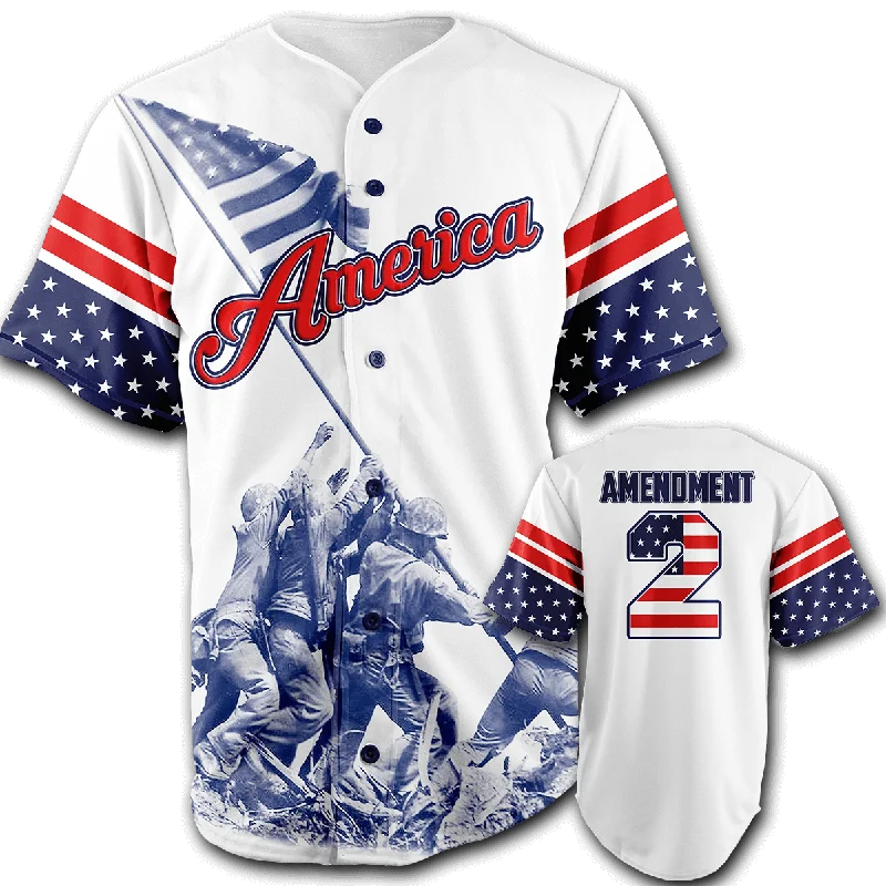 Baseball Jersey with Bold Lettering for Customization-2nd Amendment Baseball Jersey